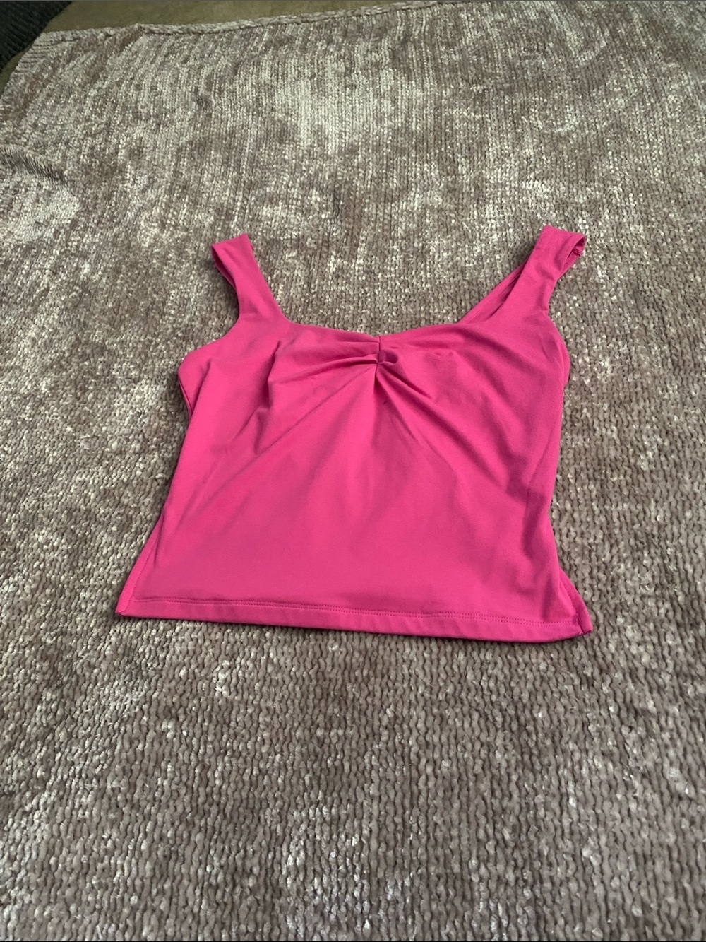 Women's Fuchsia Twist-Front Tank Top